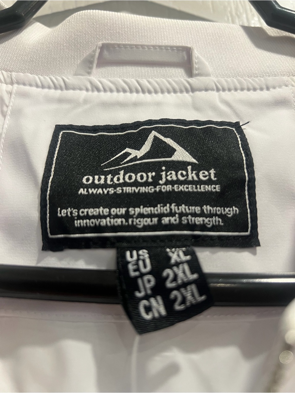 White Zip-Up Bomber Jacket - Picture 3 of 5